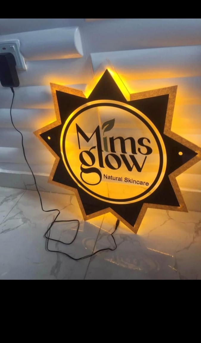 Acrylic Indoor sign with back light