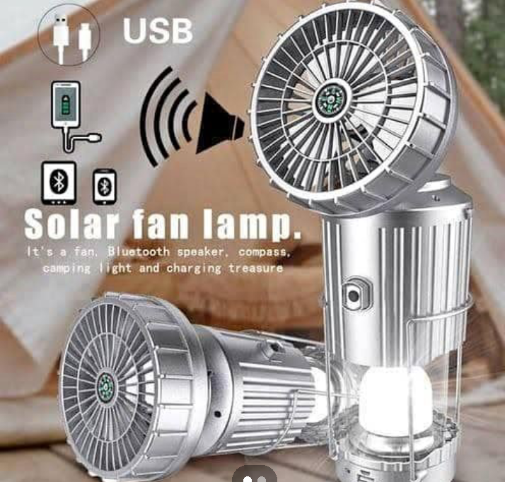 SOLAR LAMP WITH FAN