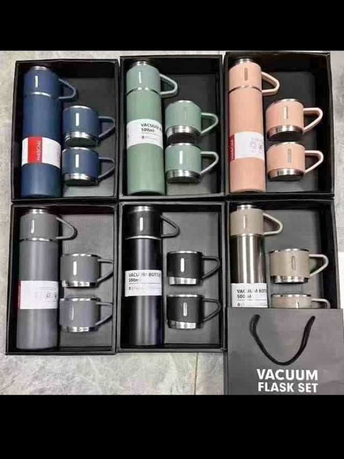 Hot Water Flask & Cups