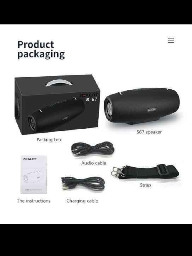 Zealot S67 Bluetooth Speaker