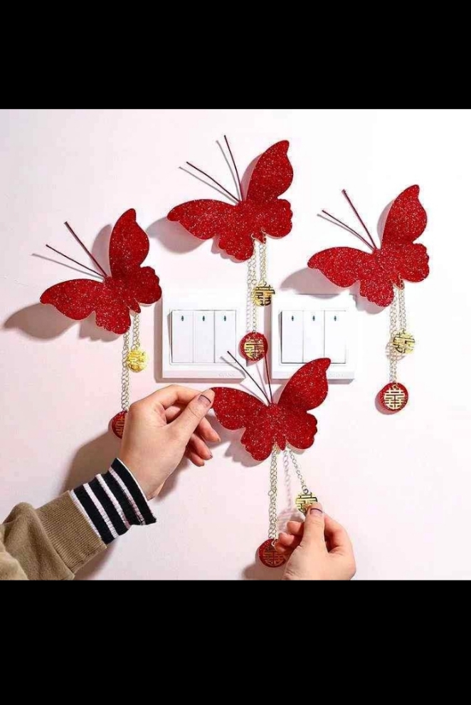 Red butterfly sticker