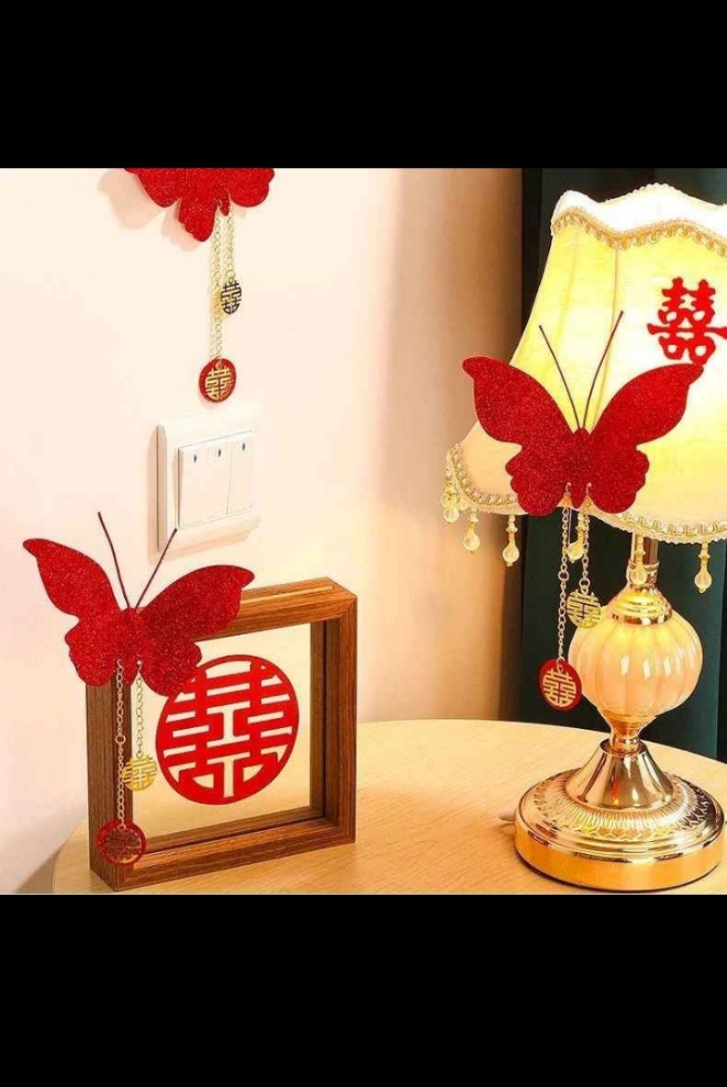 Red butterfly sticker