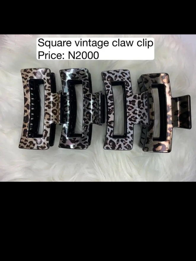 Square Vintage Claw Clip