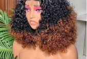 Human hair curly Wig
