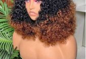 Human hair curly Wig