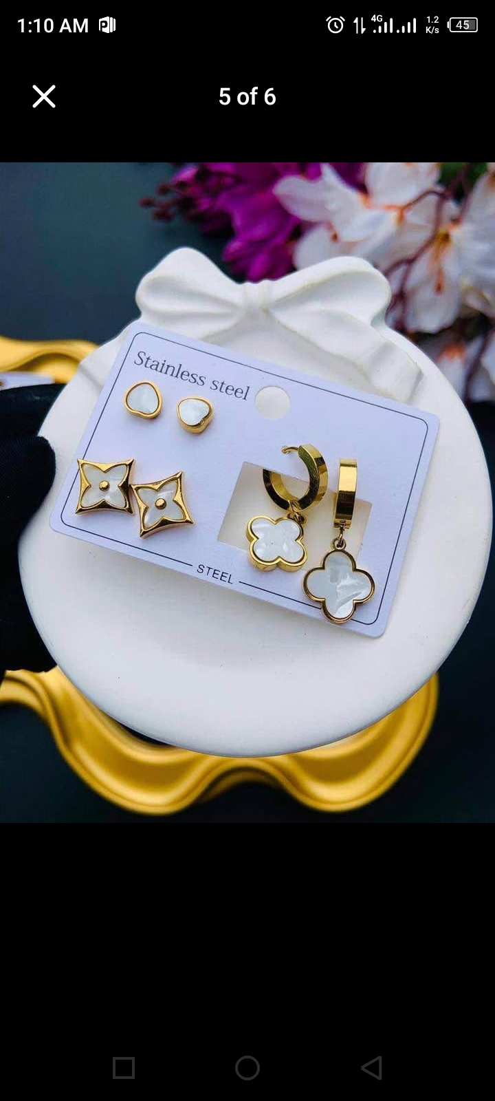 Non-tarnish Earrings Set