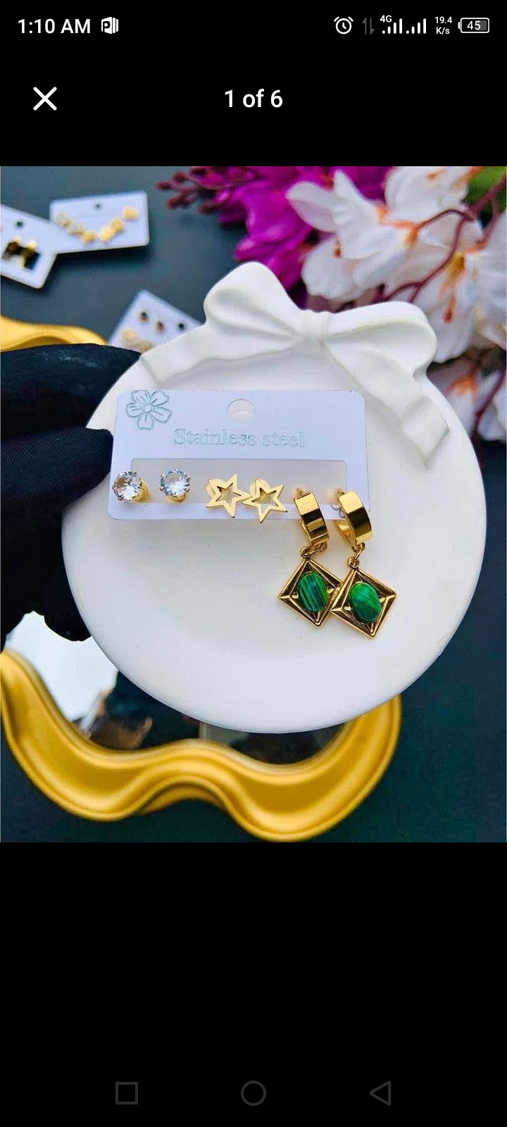 Non-tarnish Earrings Set