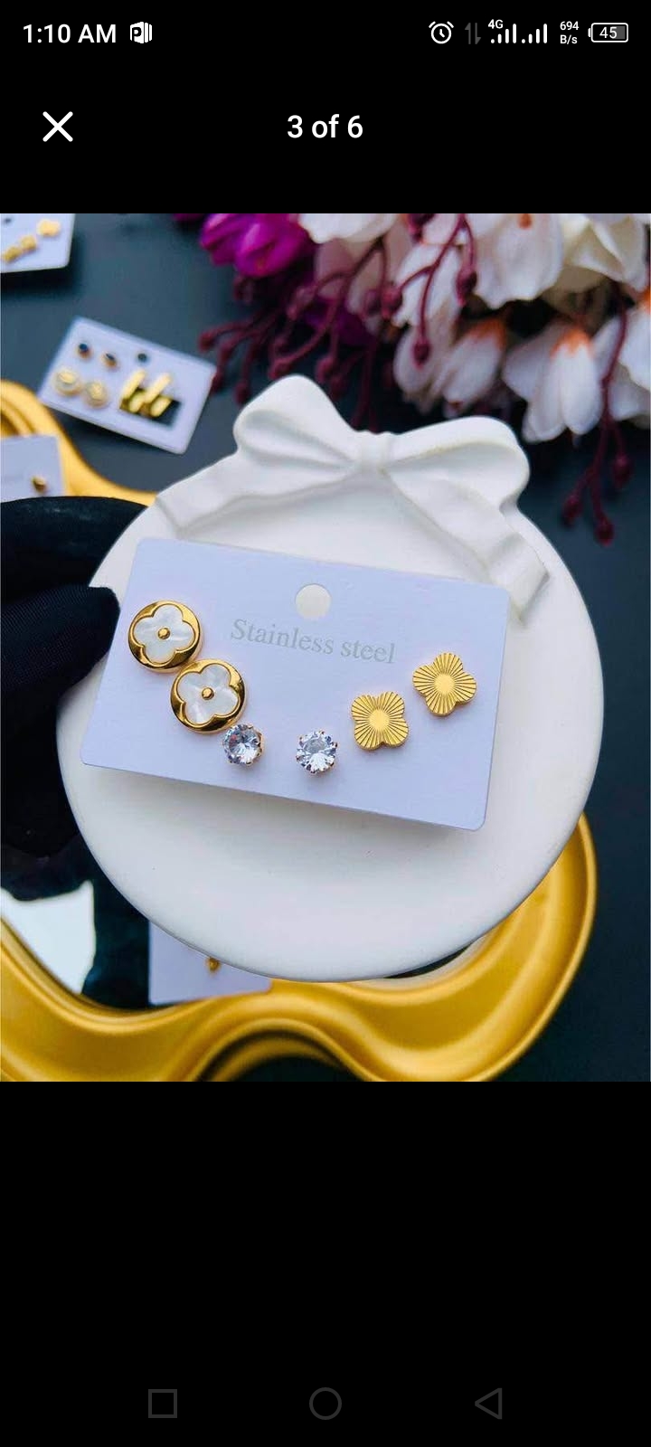 Non-tarnish Earrings Set