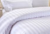 AMERICAN PLAIN POLISH WHITE BEDSHEET SET(HOTEL STANDARD, PURE LUXURY)