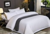 AMERICAN PLAIN POLISH WHITE BEDSHEET SET(HOTEL STANDARD, PURE LUXURY)