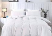 AMERICAN PLAIN POLISH WHITE BEDSHEET SET(HOTEL STANDARD, PURE LUXURY)