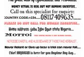 The best powerful spiritual herbalist and native doctor in Nigeria +2348117409635